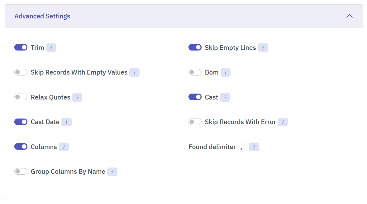 Convert CSV to JSON Configuration